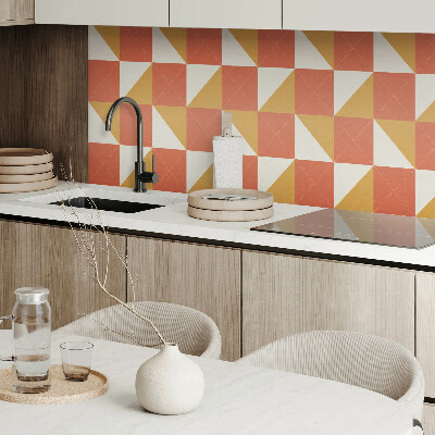 Vinylový nástěnný panel Geometrie v teplých tónech