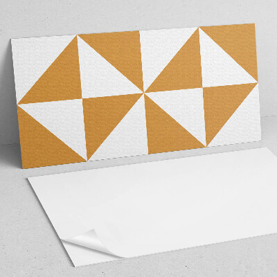 Dekorační panel na zeď Geometrické trojúhelníky ve čtvercích