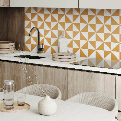 Dekorační panel na zeď Geometrické trojúhelníky ve čtvercích