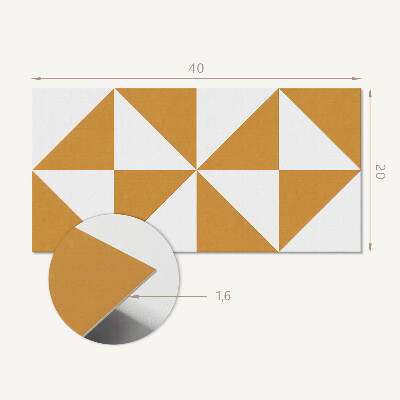 Dekorační panel na zeď Geometrické trojúhelníky ve čtvercích