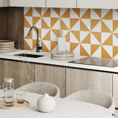 Dekorační panel na zeď Geometrické trojúhelníky ve čtvercích