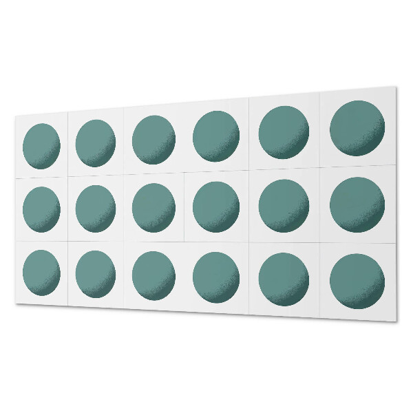 Samolepící obkladový panel Geometrické kruhy v mřížce