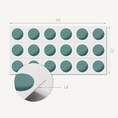 Samolepící obkladový panel Geometrické kruhy v mřížce
