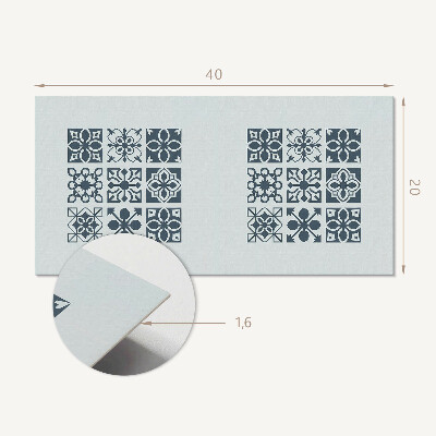 Dekorační panel na zeď Geometrické vzory ve čtvercích