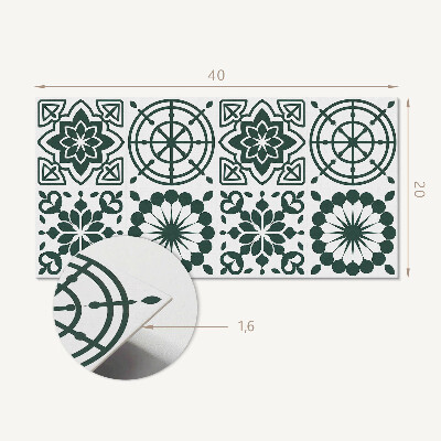 Samolepící obkladový panel Květinové a geometrické vzory