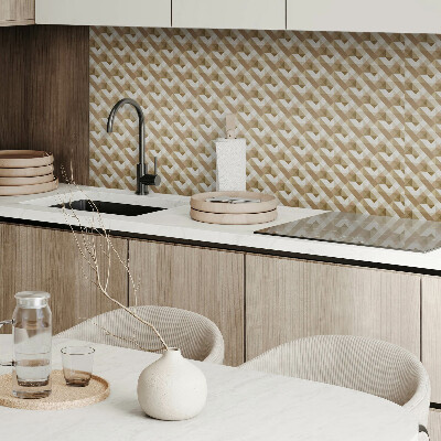 Dekorační panel na zeď Geometrie v zemských tónech