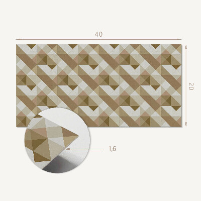 Dekorační panel na zeď Geometrie v zemských tónech
