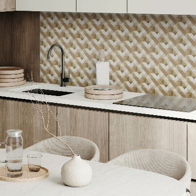 Dekorační panel na zeď Geometrie v zemských tónech