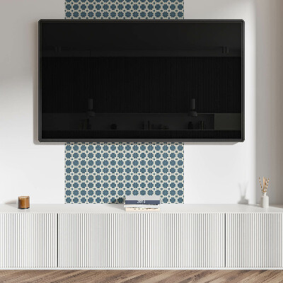 Vinylový nástěnný panel Květinový károvaný vzor