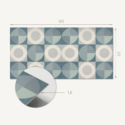 Vinylový nástěnný panel Geometrie kruhů a tvarů
