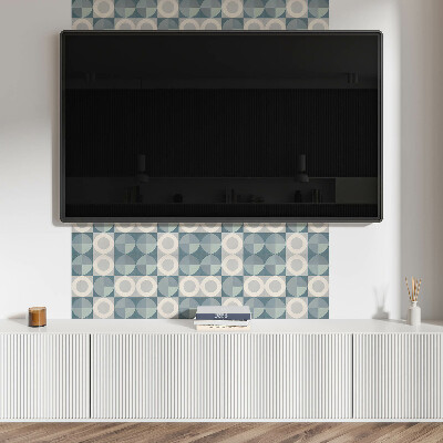 Vinylový nástěnný panel Geometrie kruhů a tvarů