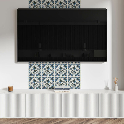 Vinylový nástěnný panel Vzor s ptáky a květinami