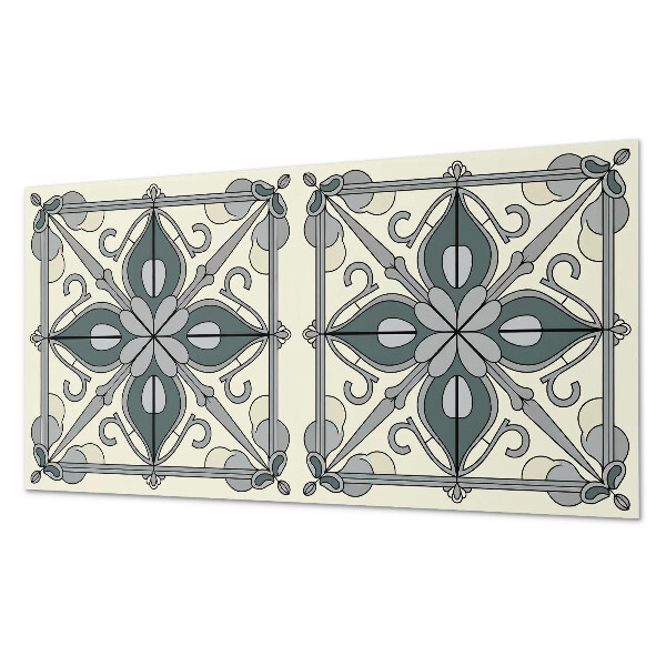 Samolepící obkladový panel Květinový vzor s ornamenty