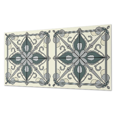 Samolepící obkladový panel Květinový vzor s ornamenty