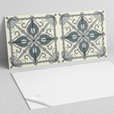 Samolepící obkladový panel Květinový vzor s ornamenty