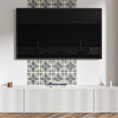 Samolepící obkladový panel Květinový vzor s ornamenty