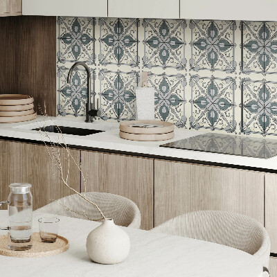 Samolepící obkladový panel Květinový vzor s ornamenty