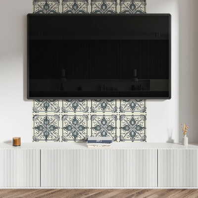 Samolepící obkladový panel Květinový vzor s ornamenty