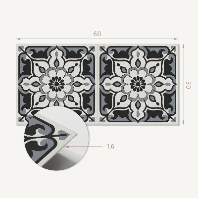Vinylový nástěnný panel Květinový vzor s ornamenty