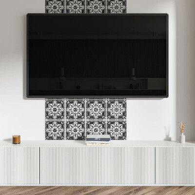 Vinylový nástěnný panel Květinový vzor s ornamenty