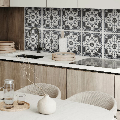 Vinylový nástěnný panel Květinový vzor s ornamenty