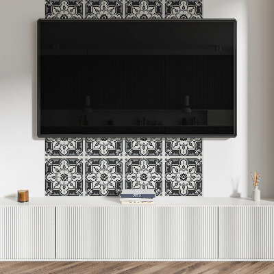 Vinylový nástěnný panel Květinový vzor s ornamenty