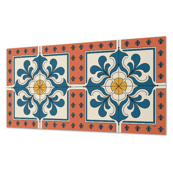 Vinylový nástěnný panel Lidový vzor s květinami
