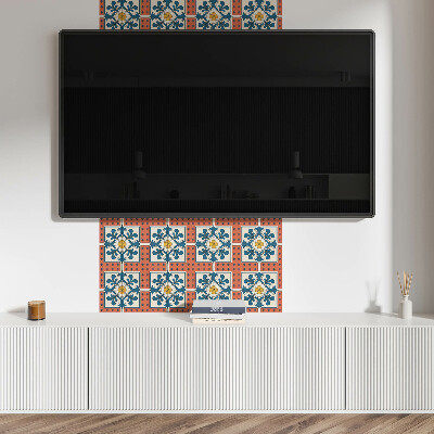 Vinylový nástěnný panel Lidový vzor s květinami