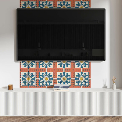 Vinylový nástěnný panel Lidový vzor s květinami