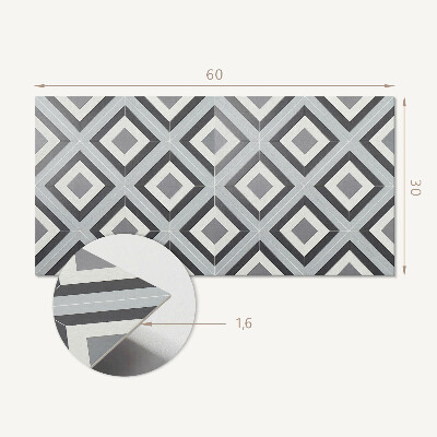 Dekorační panel na zeď Geometrický kosočtverečný vzor
