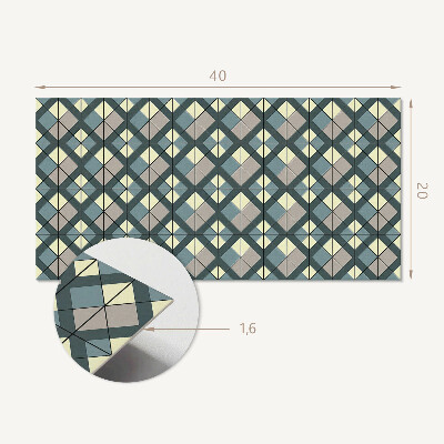 Wandverkleidung paneel Geometrický kostkovaný vzor