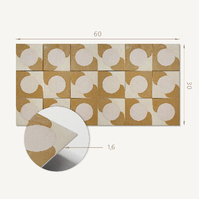 Vinylový nástěnný panel Geometrické kružnice a oblouky