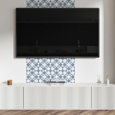 Dekorační panel na zeď Geometrické kruhy v mřížce