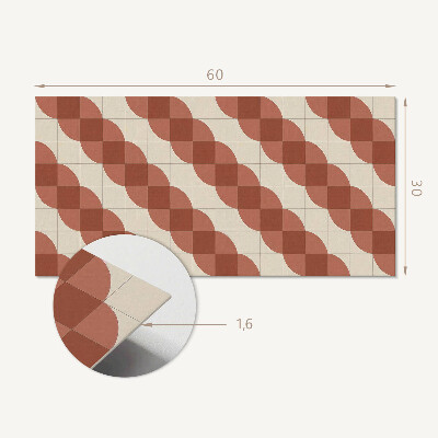 Samolepící obkladový panel Geometrický vlnitý vzor