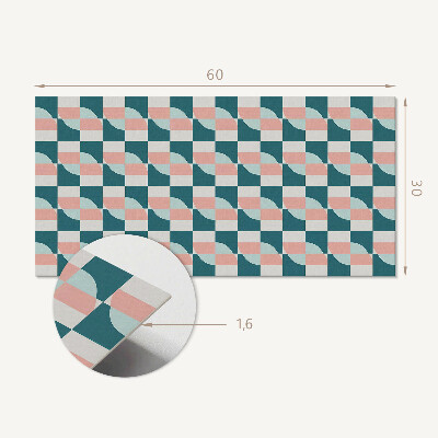 Vinylový nástěnný panel Geometrický kostkovaný vzor