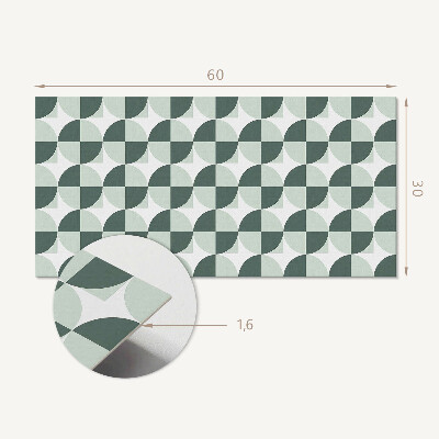 Vinylový nástěnný panel Geometrie kruhů a čtverců