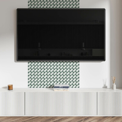 Vinylový nástěnný panel Geometrie kruhů a čtverců