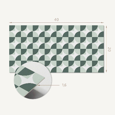 Vinylový nástěnný panel Geometrie kruhů a čtverců