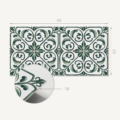 Vinylový nástěnný panel Rostlinný vzor s ornamenty