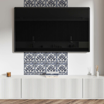 Vinylový nástěnný panel Květinový keramický vzor