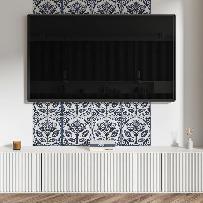 Vinylový nástěnný panel Květinový keramický vzor