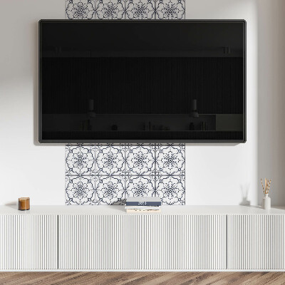 Dekorační panel na zeď Květinový vzor na dlaždici