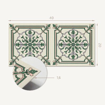 Vinylový nástěnný panel Květinový vzor s ornamenty