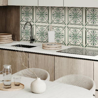 Vinylový nástěnný panel Květinový vzor s ornamenty