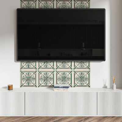 Vinylový nástěnný panel Květinový vzor s ornamenty