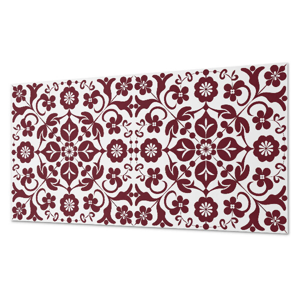 Samolepící obkladový panel Květinový vzor s ornamenty