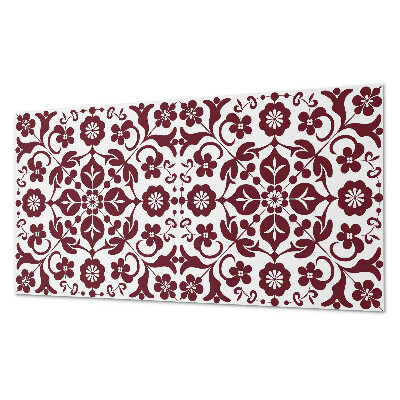Samolepící obkladový panel Květinový vzor s ornamenty