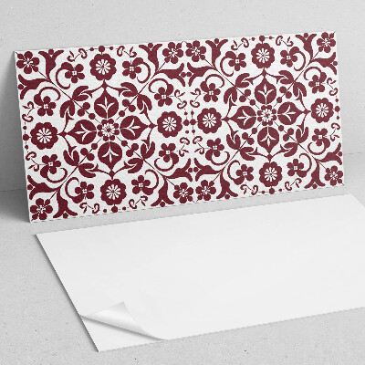 Samolepící obkladový panel Květinový vzor s ornamenty