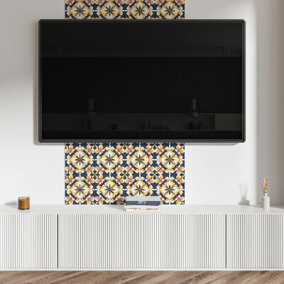 Vinylový nástěnný panel Geometrický květinový vzor