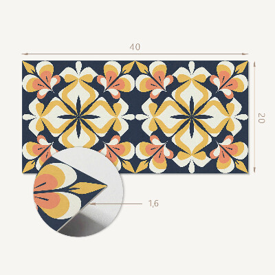 Vinylový nástěnný panel Geometrický květinový vzor